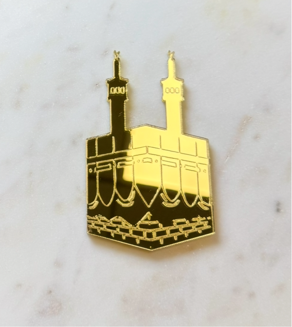 Kaaba Dorée Face Topper Ou Cake Topper