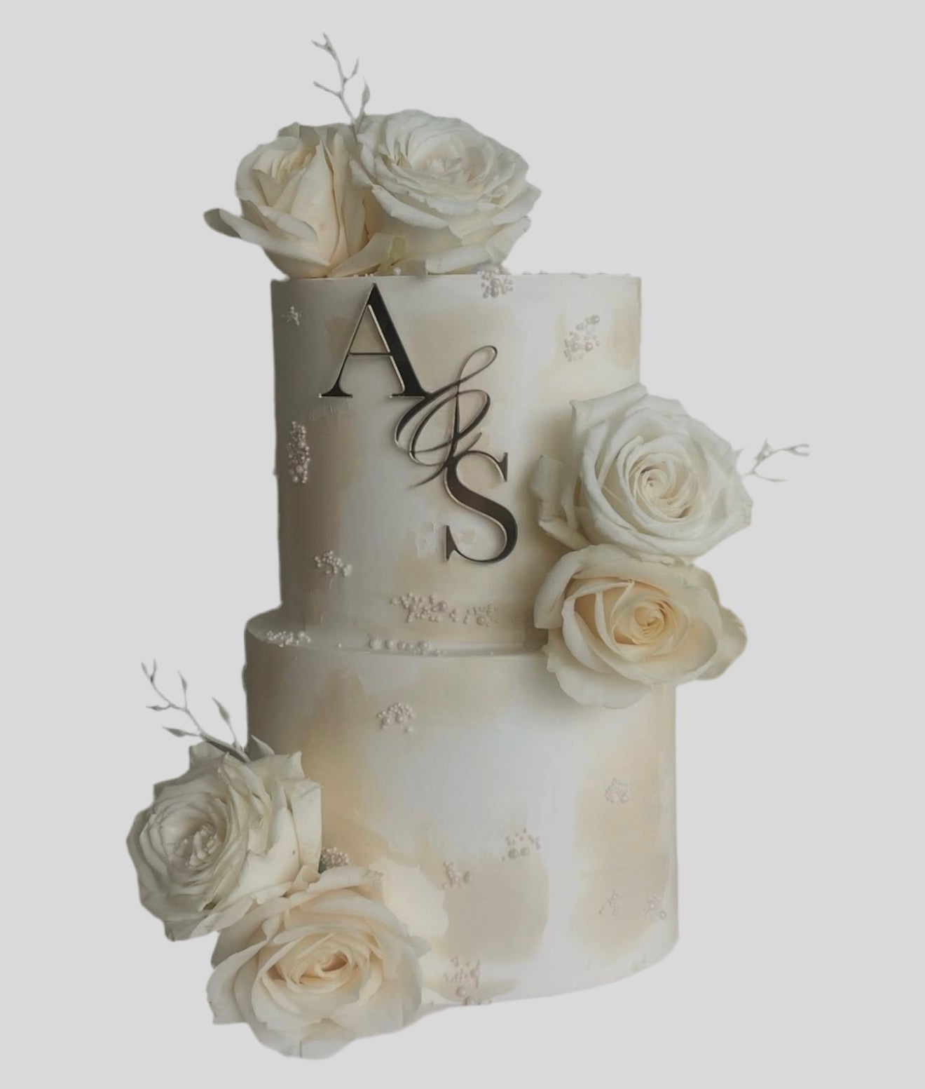Face ou Cake Topper - INITIALES MARIAGE