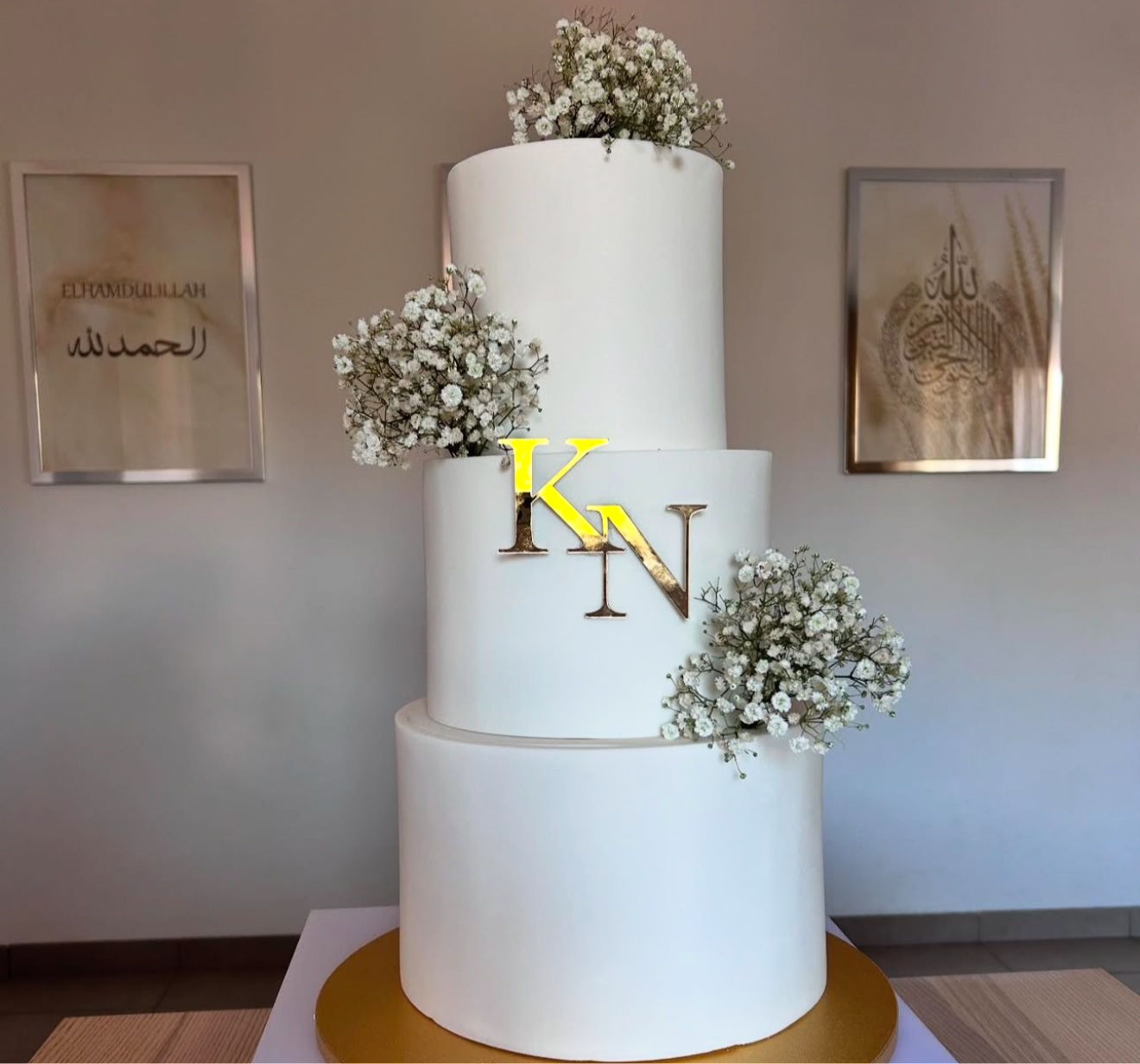 Face ou Cake Topper - INITIALES MARIAGE