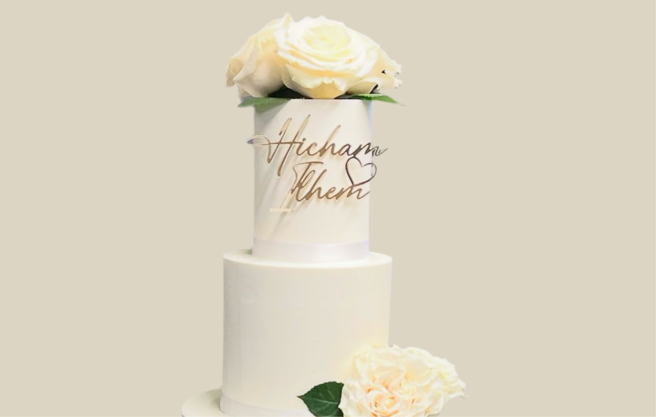 Face ou Cake Topper - Prénom Coeur