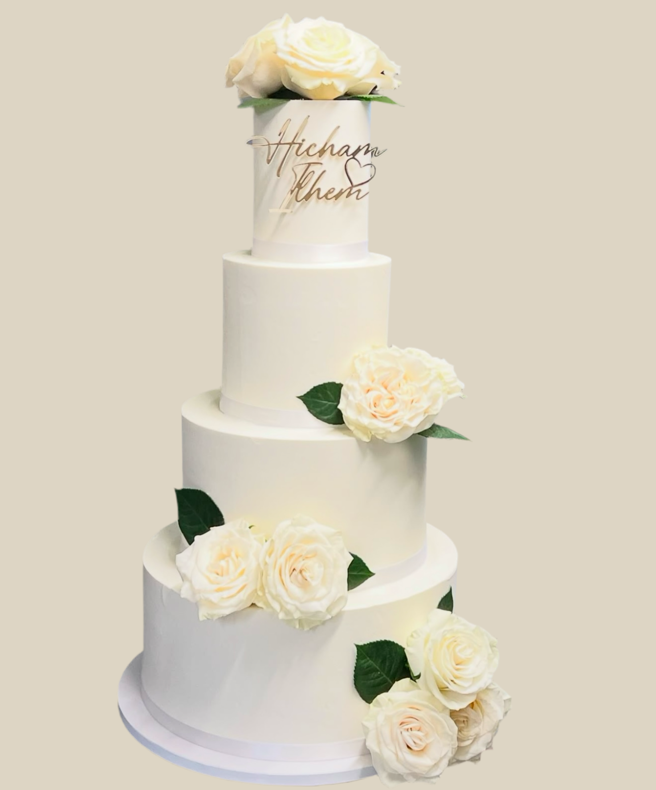 Face ou Cake Topper - Prénom Coeur
