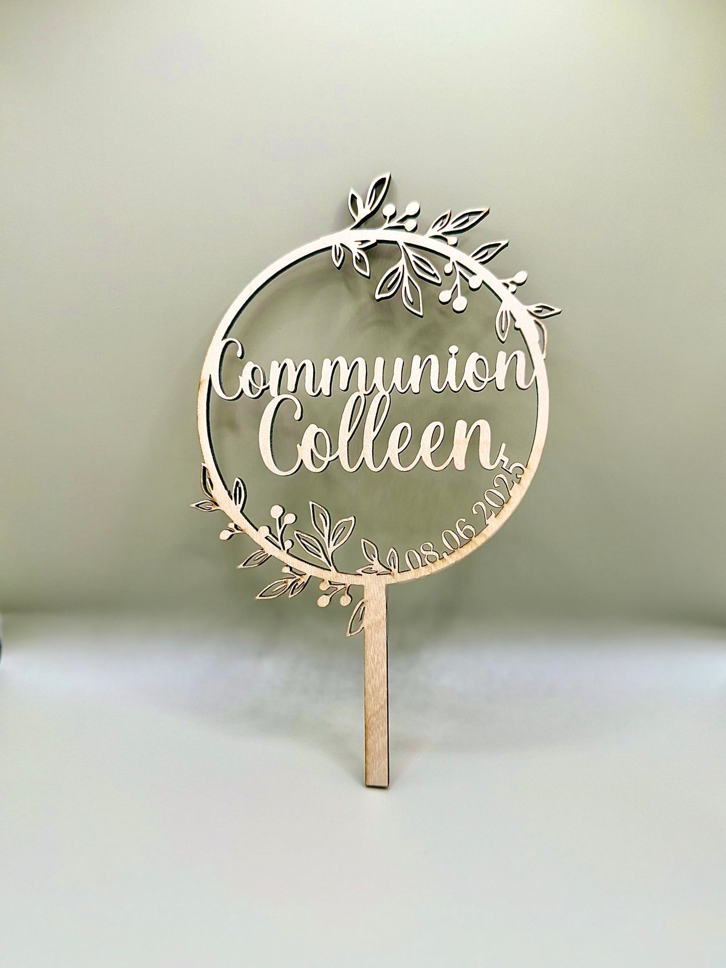 Topper Feuilles Texte & Date