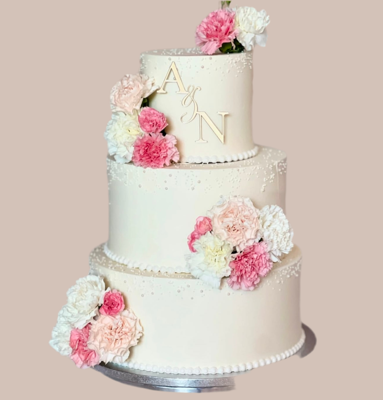 Face ou Cake Topper - INITIALES MARIAGE