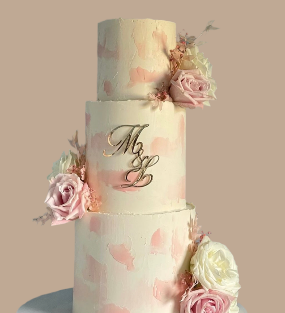 Face ou Cake Topper - INITIALES MARIAGE