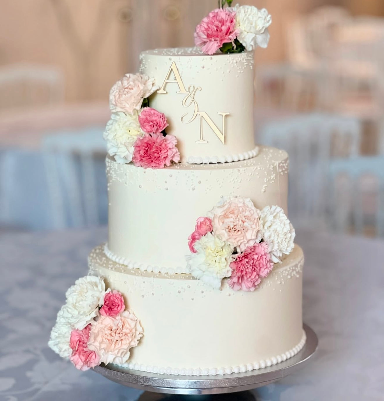 Face ou Cake Topper - INITIALES MARIAGE