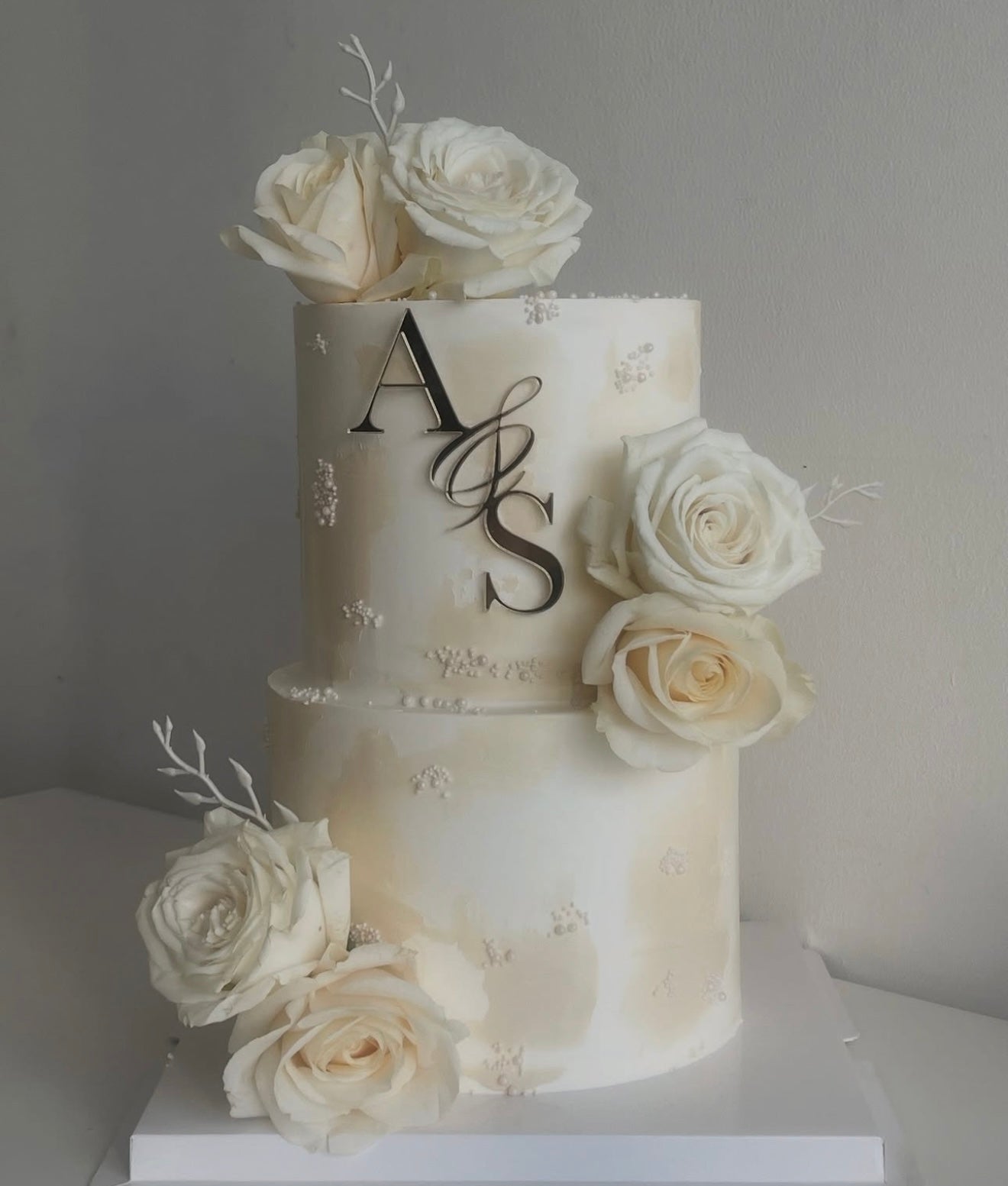 Face ou Cake Topper - INITIALES MARIAGE