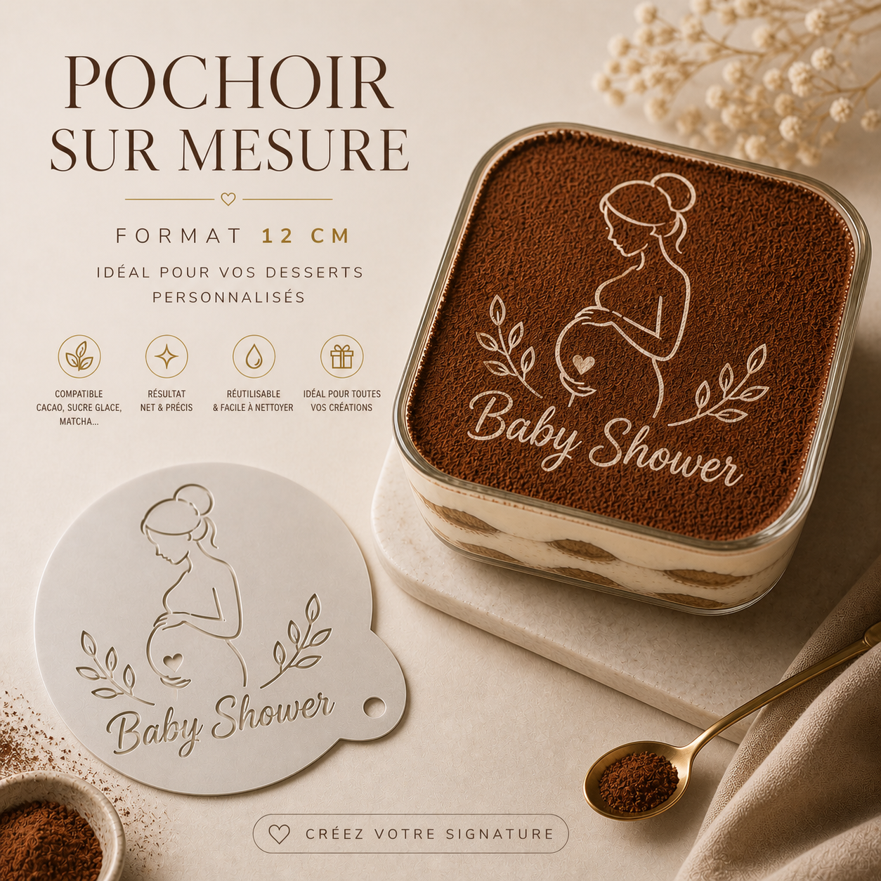 Pochoir Personnalisé – 12cm