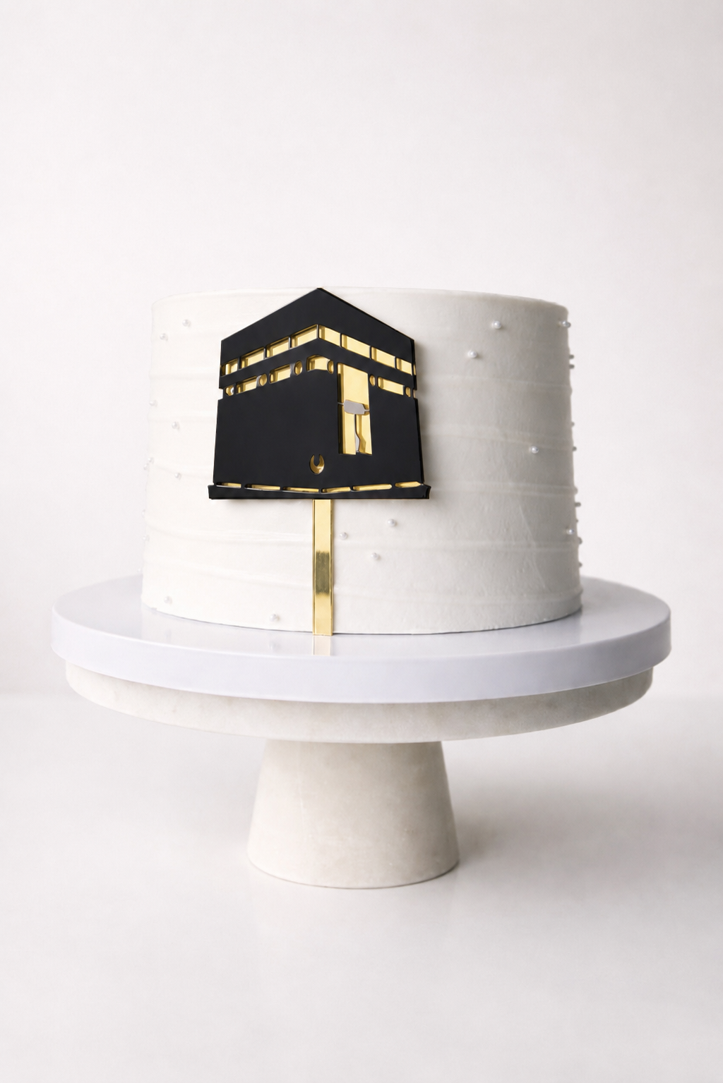 Kaaba-Gesichtsfigur in Gold und Schwarz oder Tortenfigur