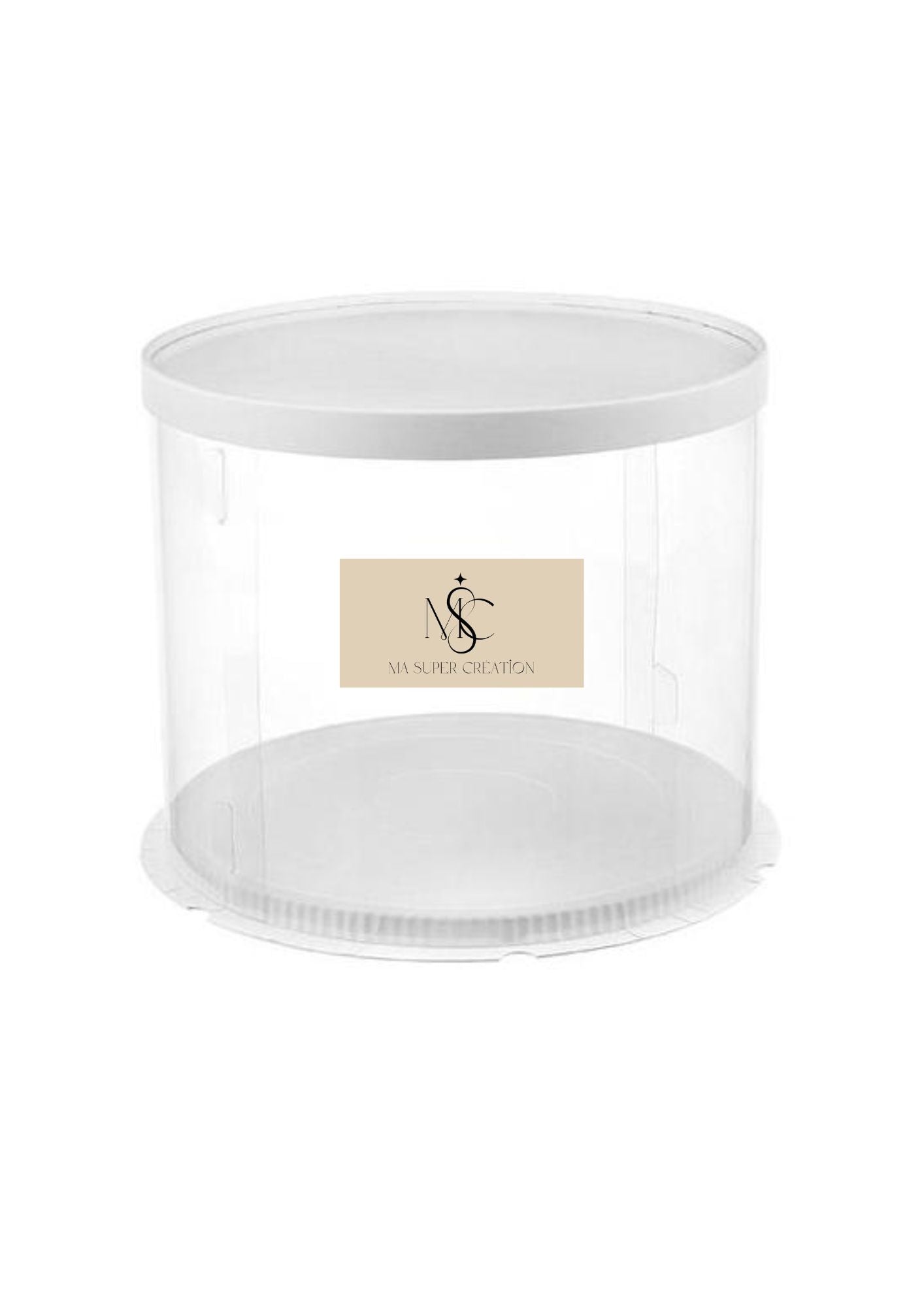 Boite Layer Cake Ronde Blanche 22x24cm de