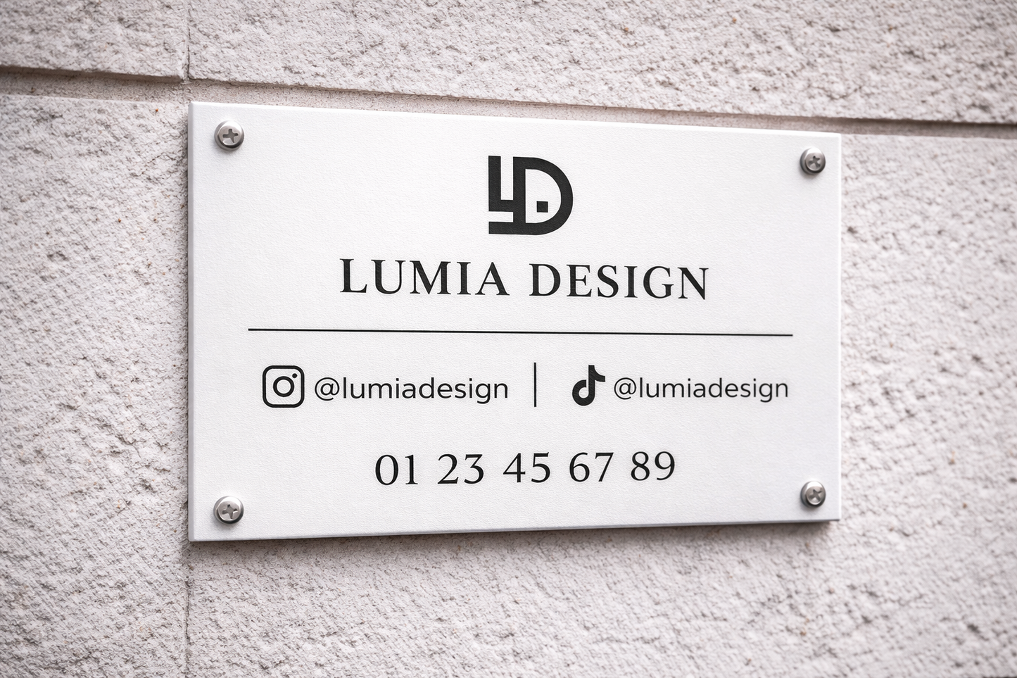 Plaque professionnelle 20x15cm