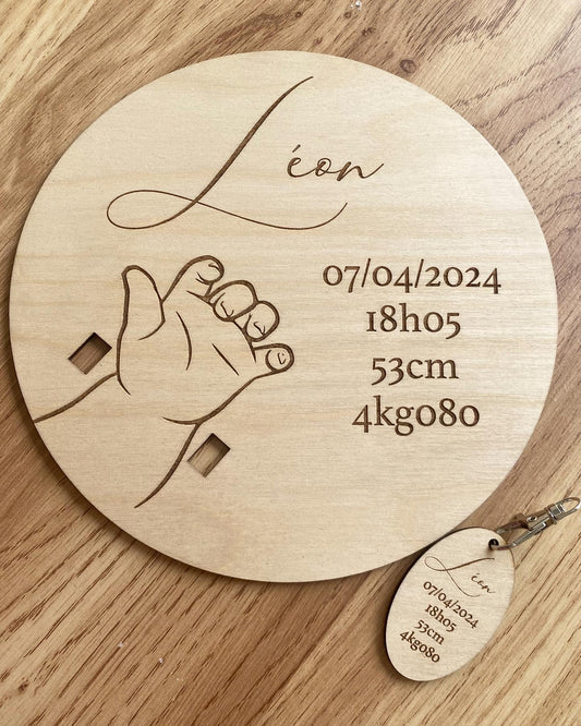 Porte Bracelet de Naissance - MYBABY Porte clefs Offert