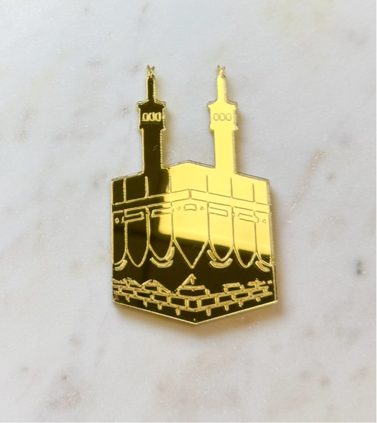 Kaaba Dorée Face Topper Ou Cake Topper