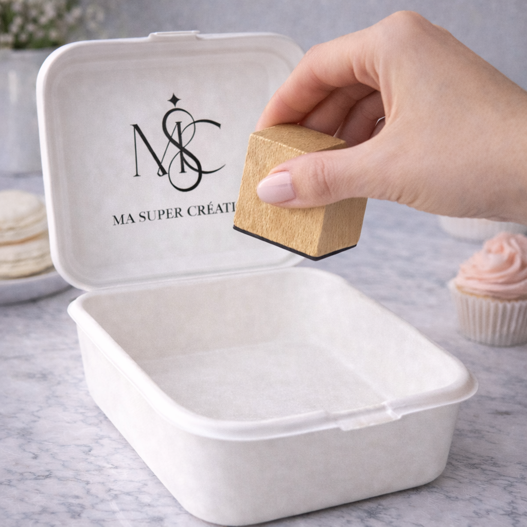 Tampon Carré - LOGO - Carré 4x4cm