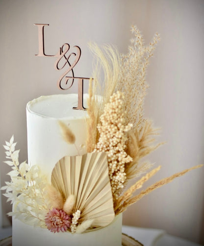 Face ou Cake Topper - INITIALES MARIAGE