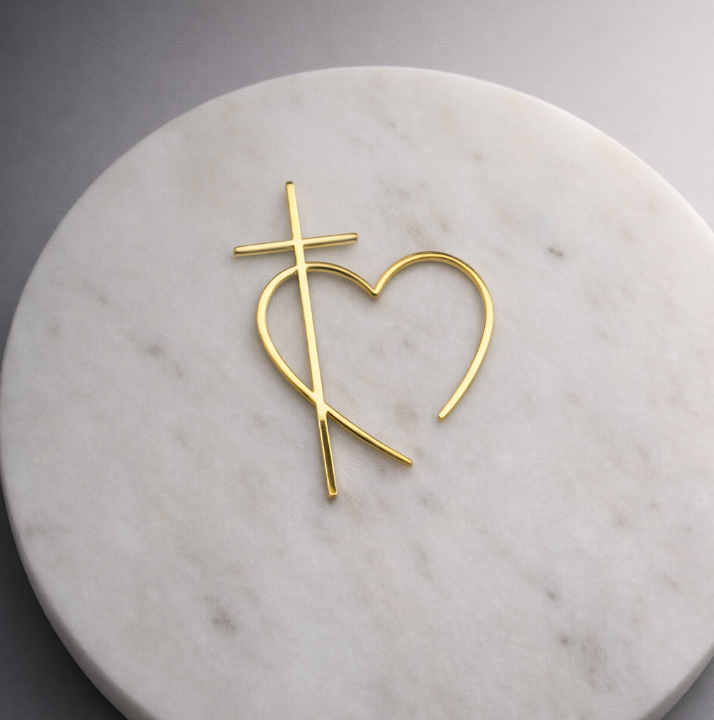 Face Topper Croix Cœur