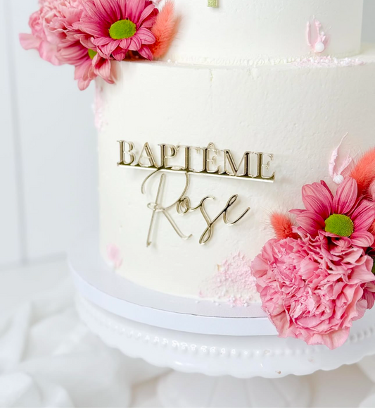Face ou Cake Topper - Baptême