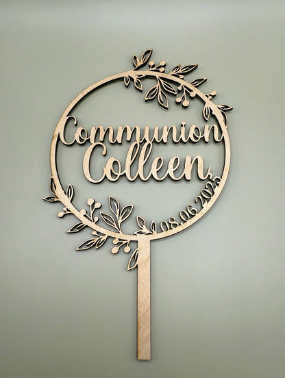 Topper Feuilles Texte & Date
