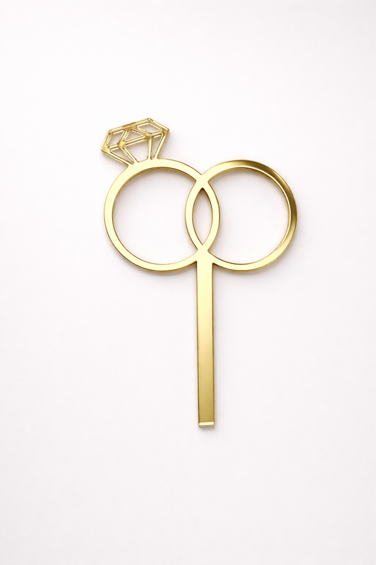 Face ou Cake Topper Bagues