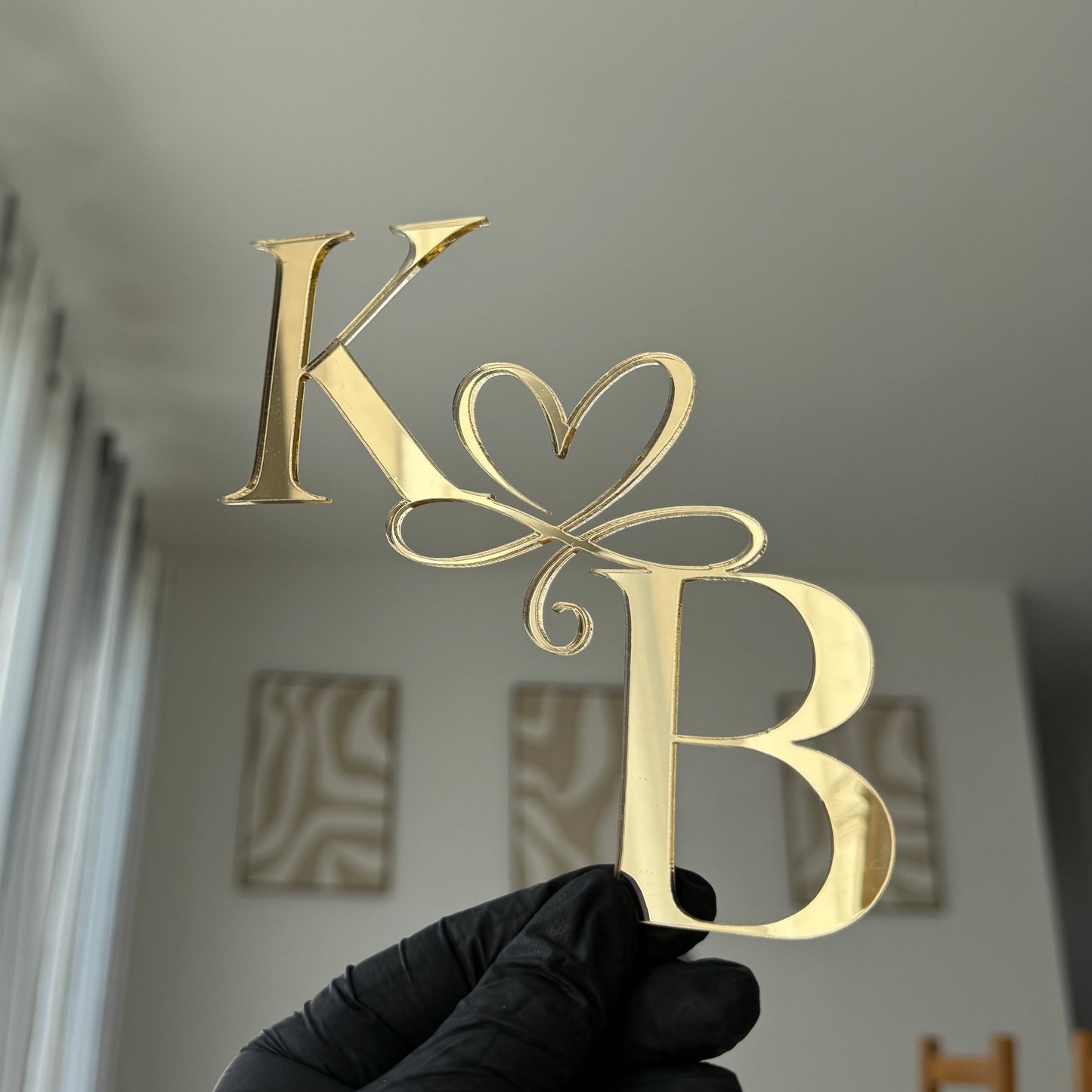 Face ou Cake Topper - INITIALES MARIAGE ♥️