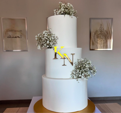 Face ou Cake Topper - INITIALES MARIAGE