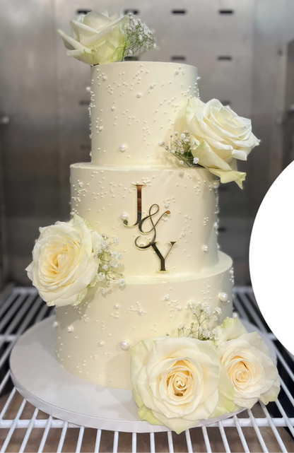 Face ou Cake Topper - INITIALES MARIAGE
