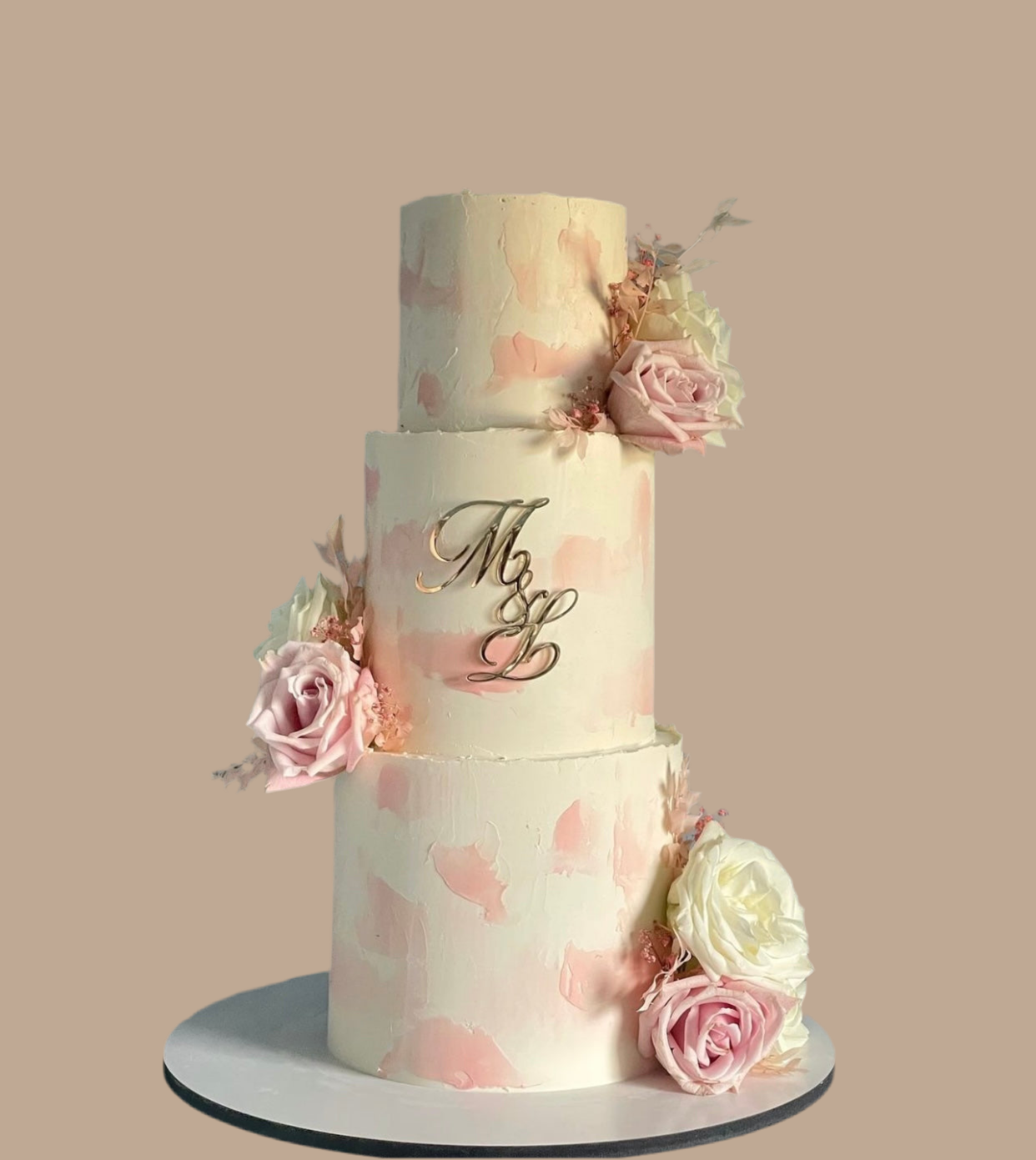 Face ou Cake Topper - INITIALES MARIAGE