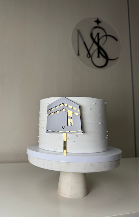 Kaaba Dorée & Noir Face Topper Ou Cake Topper