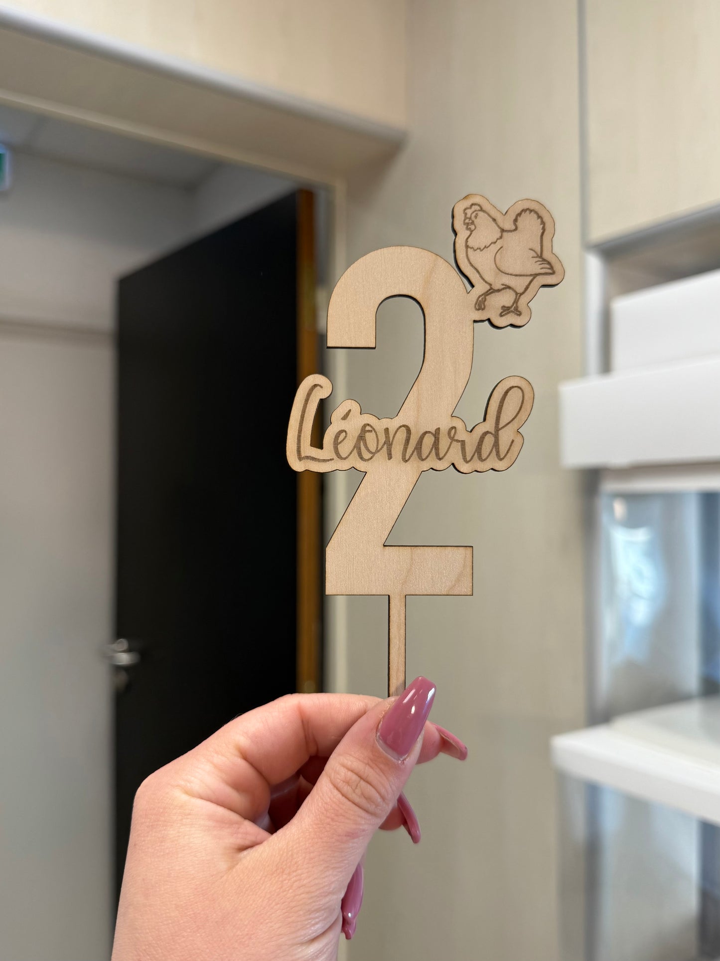 Chiffre bois & gravure à personnaliser