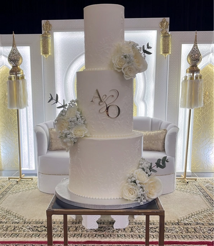 Face ou Cake Topper - INITIALES MARIAGE