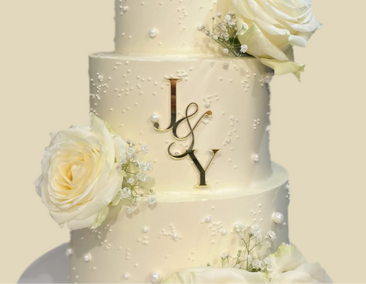 Face ou Cake Topper - INITIALES MARIAGE
