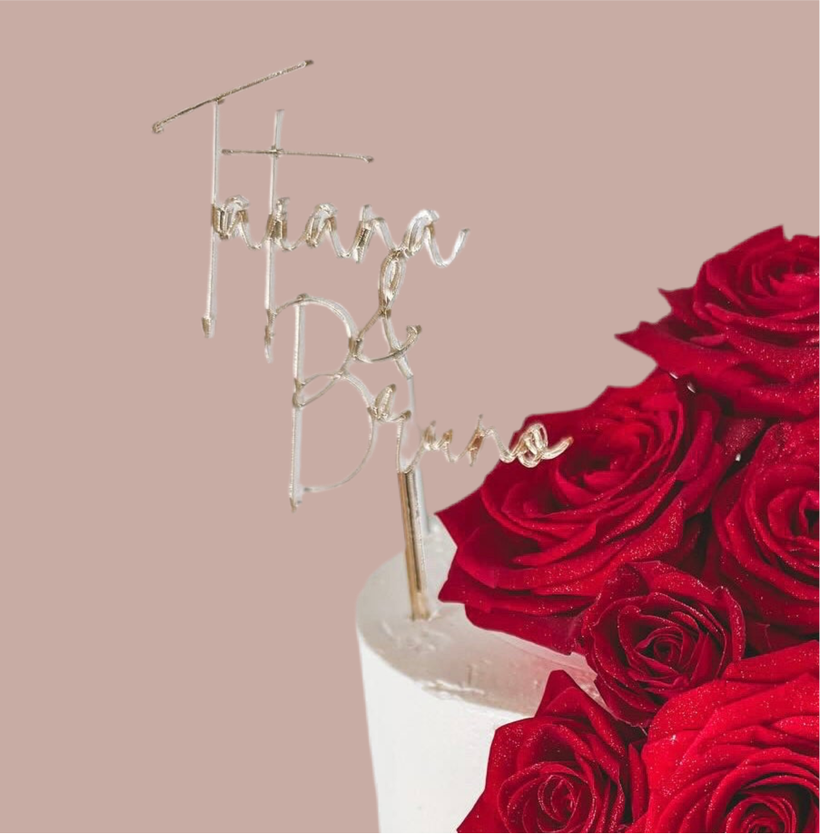 Cake Topper 2 Prénoms