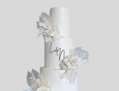 Face ou Cake Topper - INITIALES MARIAGE