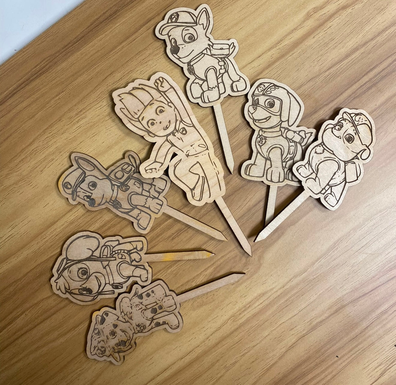 Lot Cake Topper thème Pat Patrouille