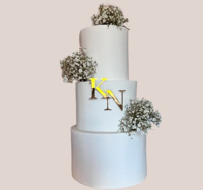Face ou Cake Topper - INITIALES MARIAGE