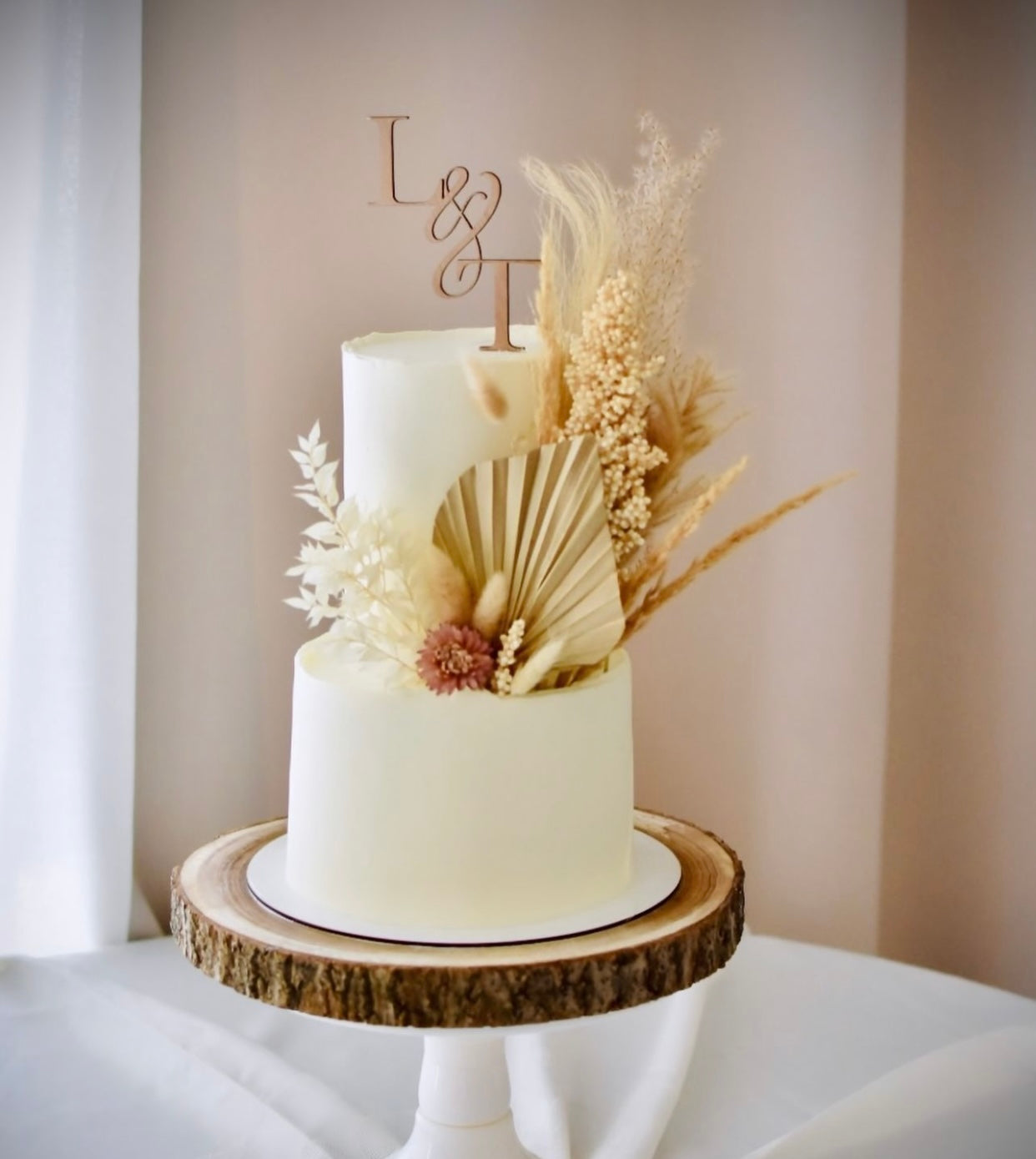 Face ou Cake Topper - INITIALES MARIAGE