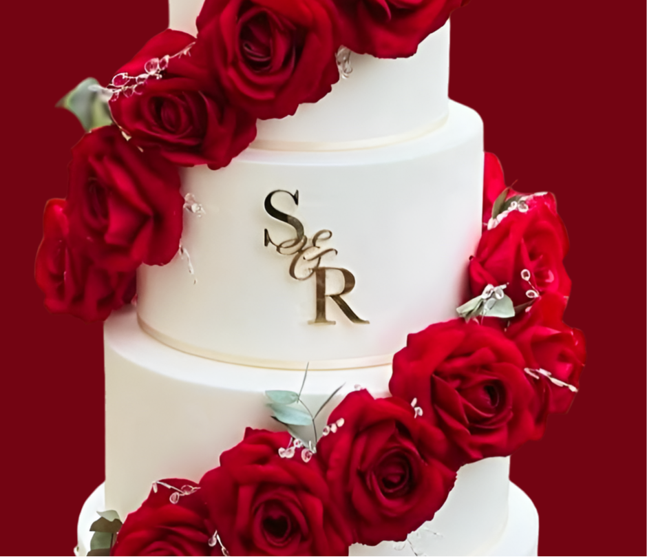 Face ou Cake Topper - INITIALES MARIAGE