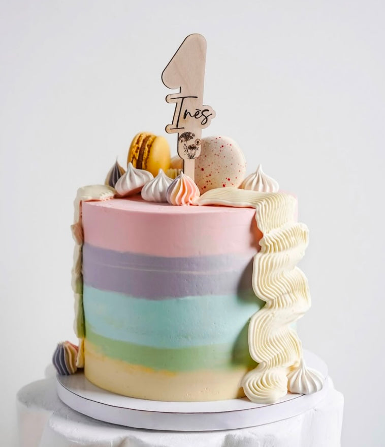 Cake Topper chiffre bois