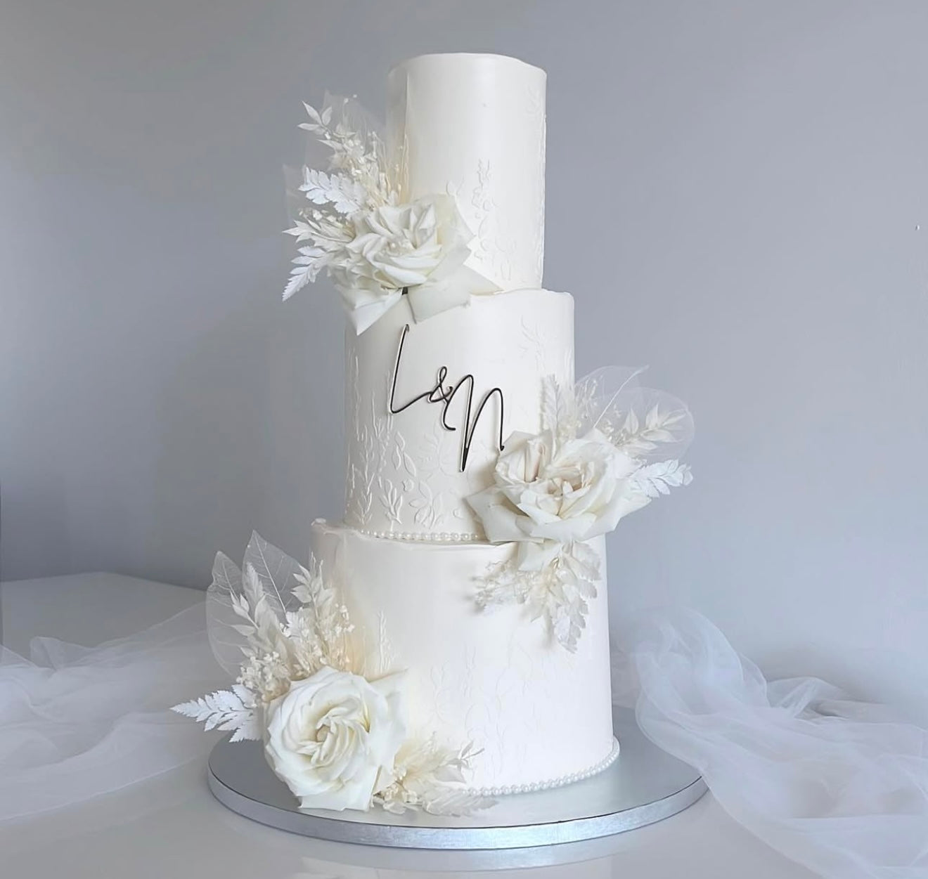 Face ou Cake Topper - INITIALES MARIAGE