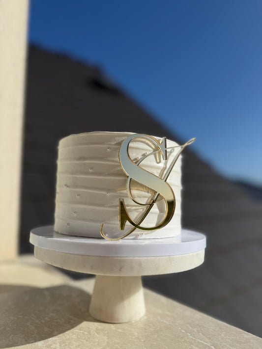 Face ou Cake Topper - INITIALES MARIAGE