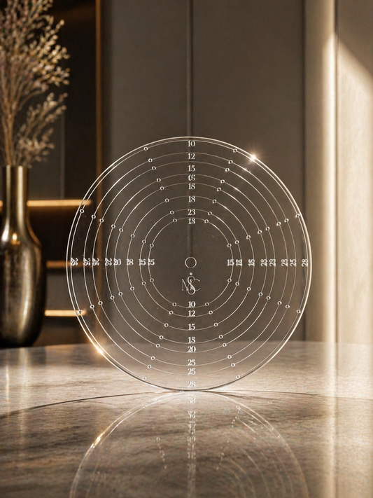 Règle de centrage en Plexiglas – Précision & Élégance pour vos Layer Cakes