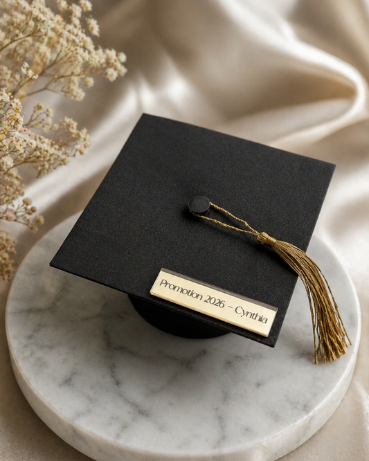 Étiquette “Toque Diplômé” en Plexiglass 3 mm – Personnalisable