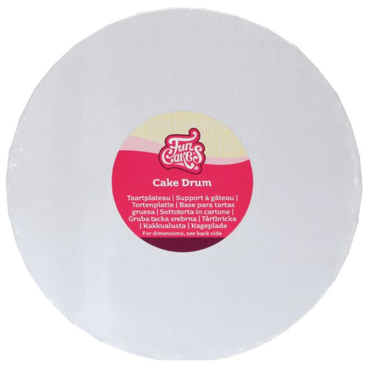 Fond rond Épais 20mm FunCakes Blanc
