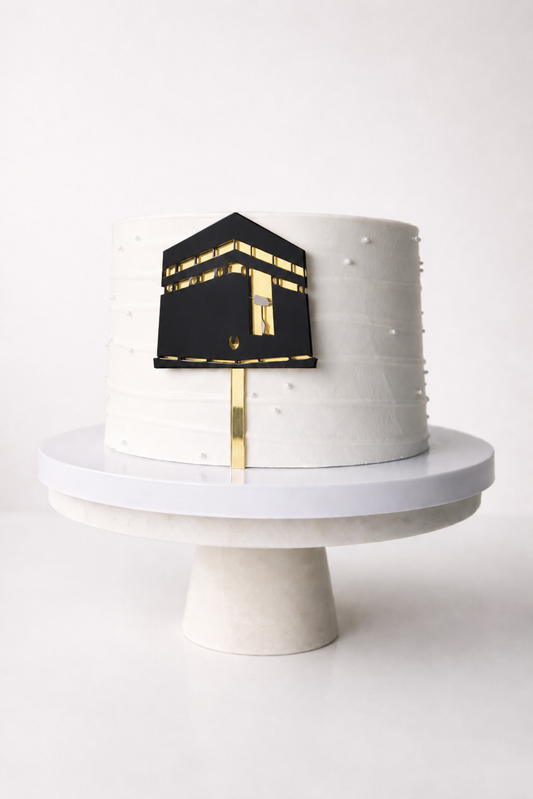Kaaba Dorée & Noir Face Topper Ou Cake Topper