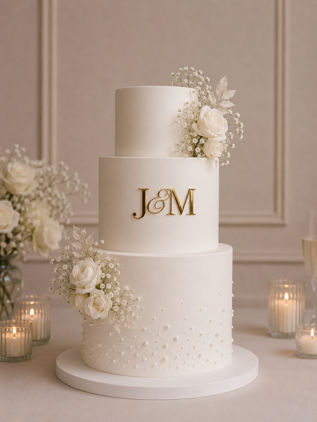Face ou Cake Topper - INITIALES MARIAGE