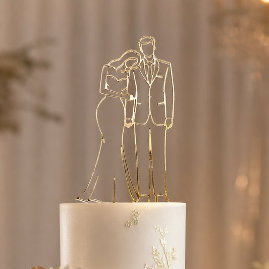 Couple - MARIAGE - Face ou Cake Topper