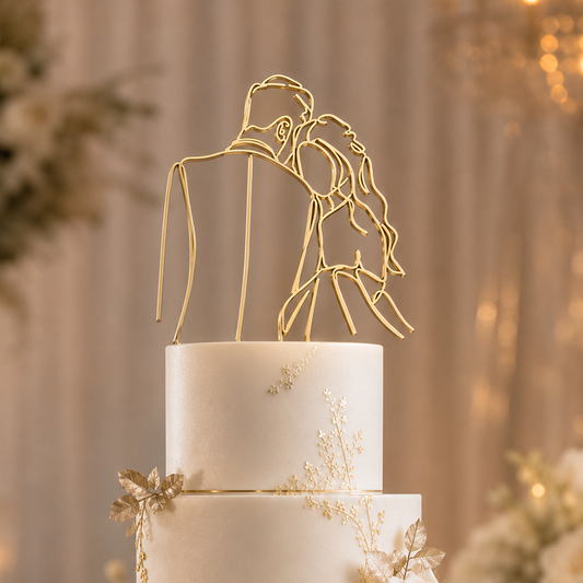 Couple - MARIAGE - Face ou Cake Topper