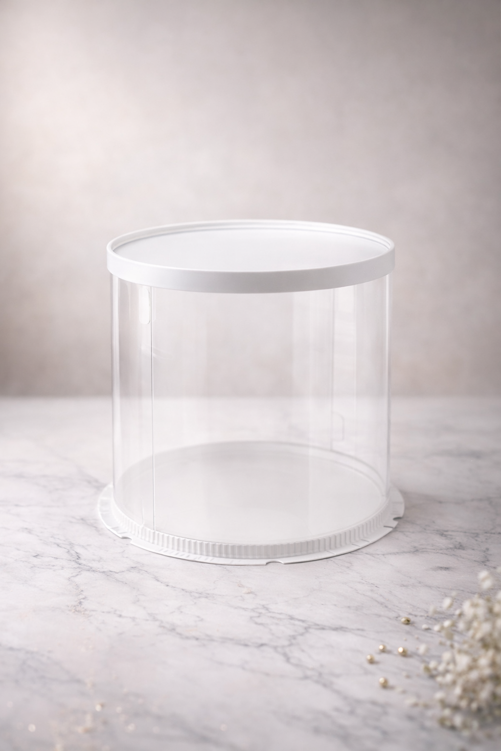 Boite Layer Cake Ronde Blanche D26xH18cm