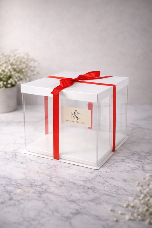 Boite Layer Cake Deluxe Blanche - Plusieurs formats