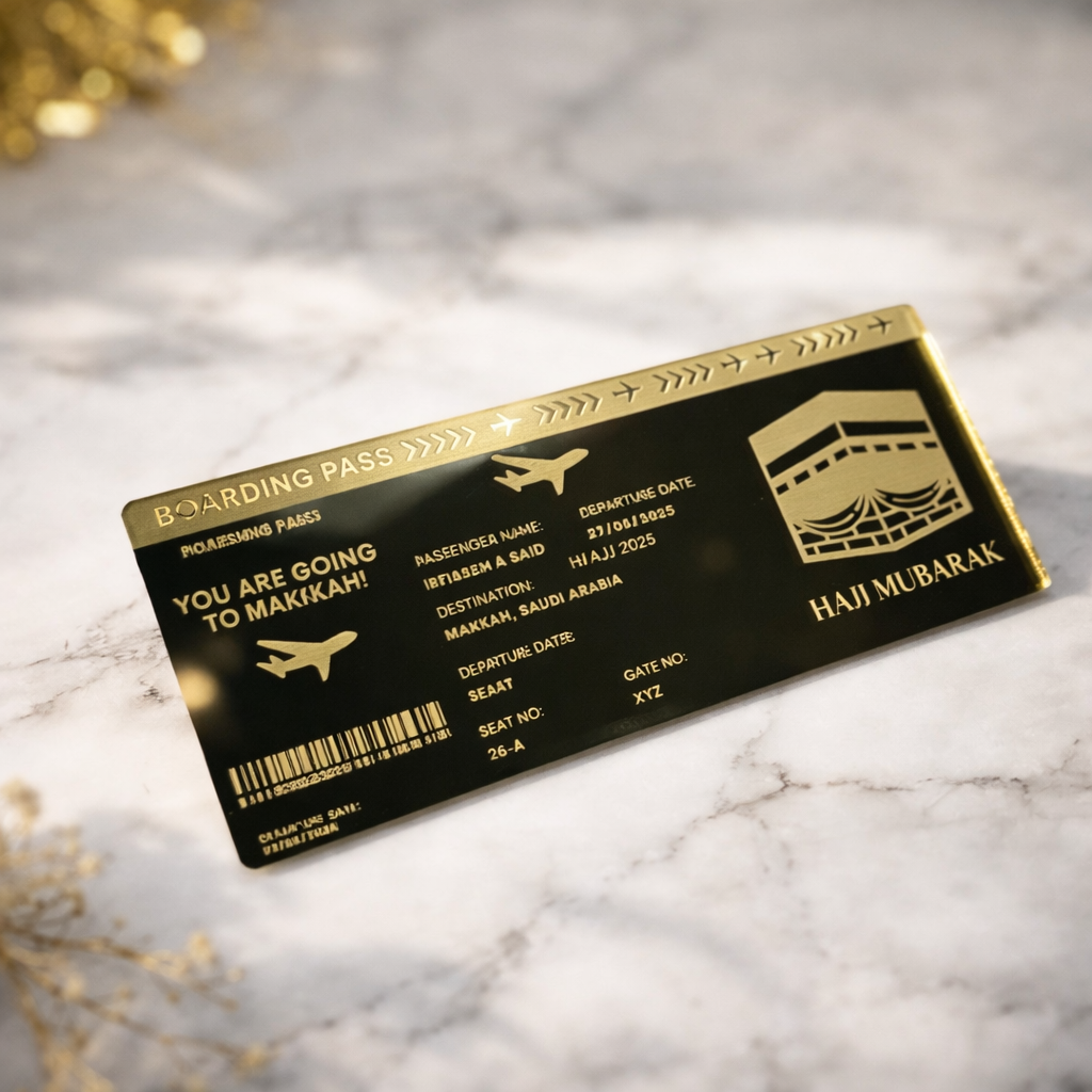 Umrah-Hajj-Ticket als Geschenk