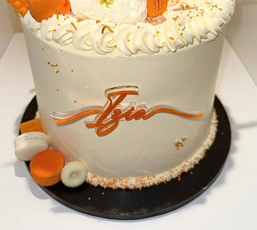 Gesichtsaufsatz – 1 Name, 1 Wort, transparent &amp; gold